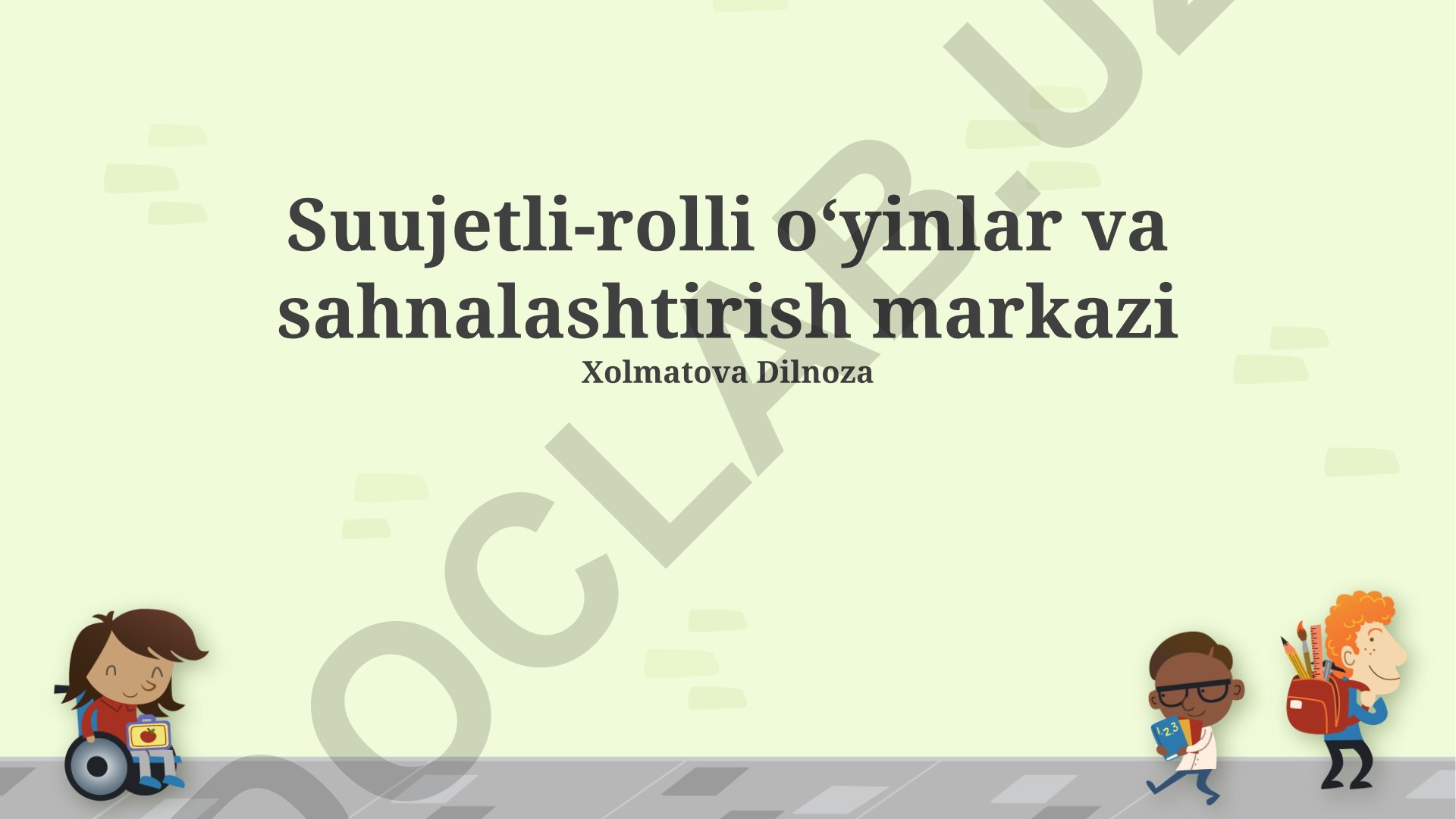 Suujetli-rolli oʻyinlar va sahnalashtirish markazi faoliyati