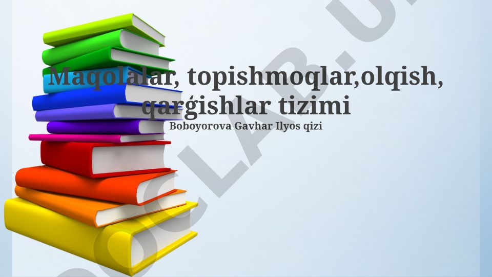 Maqolalar, topishmoqlar, maqtov va qarg'ishlar tizimi