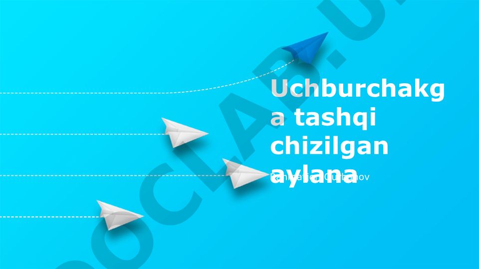 Uchburchakka tashqi chizilgan aylana radiusini hisoblash