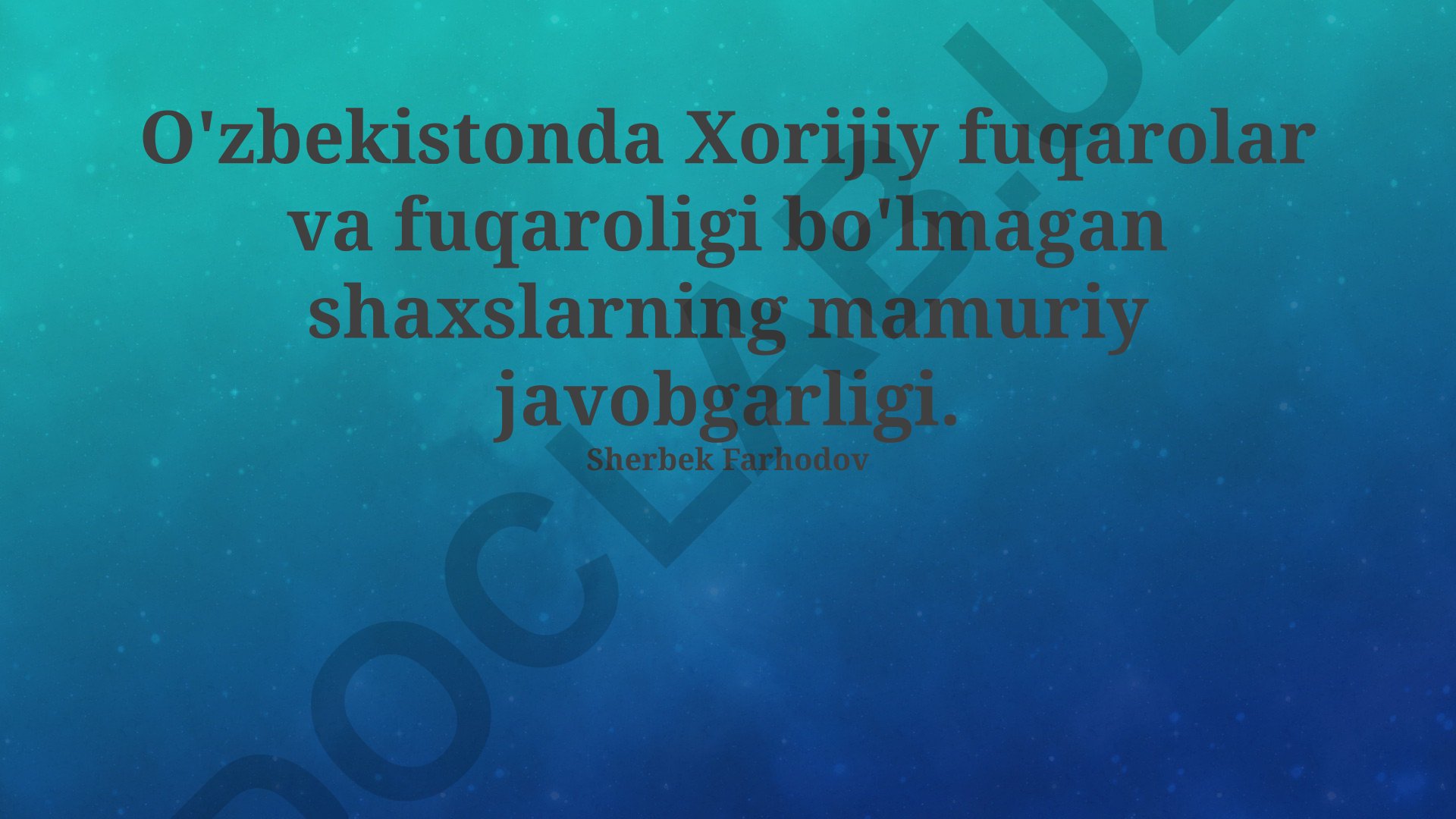 O'zbekistonda xorijiy fuqarolar va fuqaroligi bo'lmagan shaxslarning ma'muriy javobgarligi