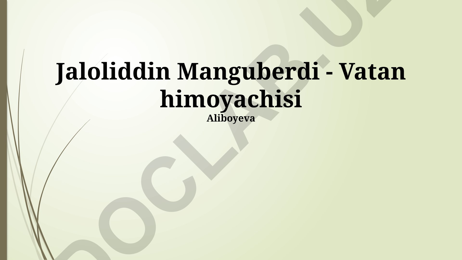 Jaloliddin Manguberdi - Vatan himoyachisi