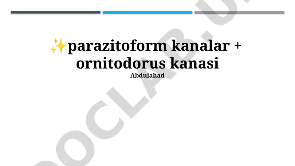 Parazitoform kanalar va Ornithodoros kenasi mexanizmlari