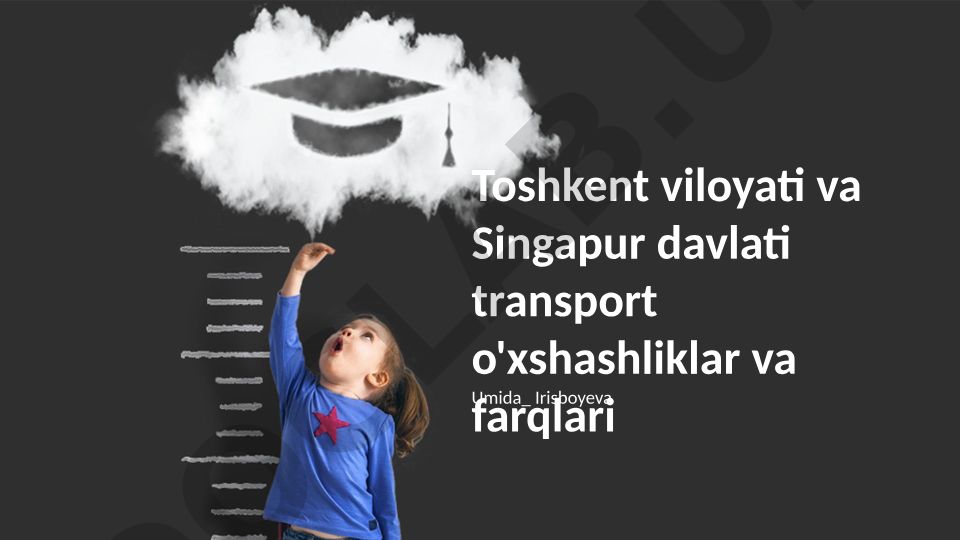 Toshkent viloyati va Singapur davlati transport o'xshashliklar va farqlari