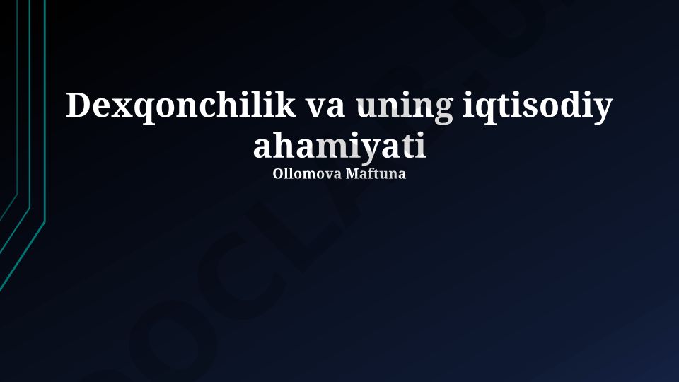 Parrandachilik va uning iqtisodiy ahamiyati