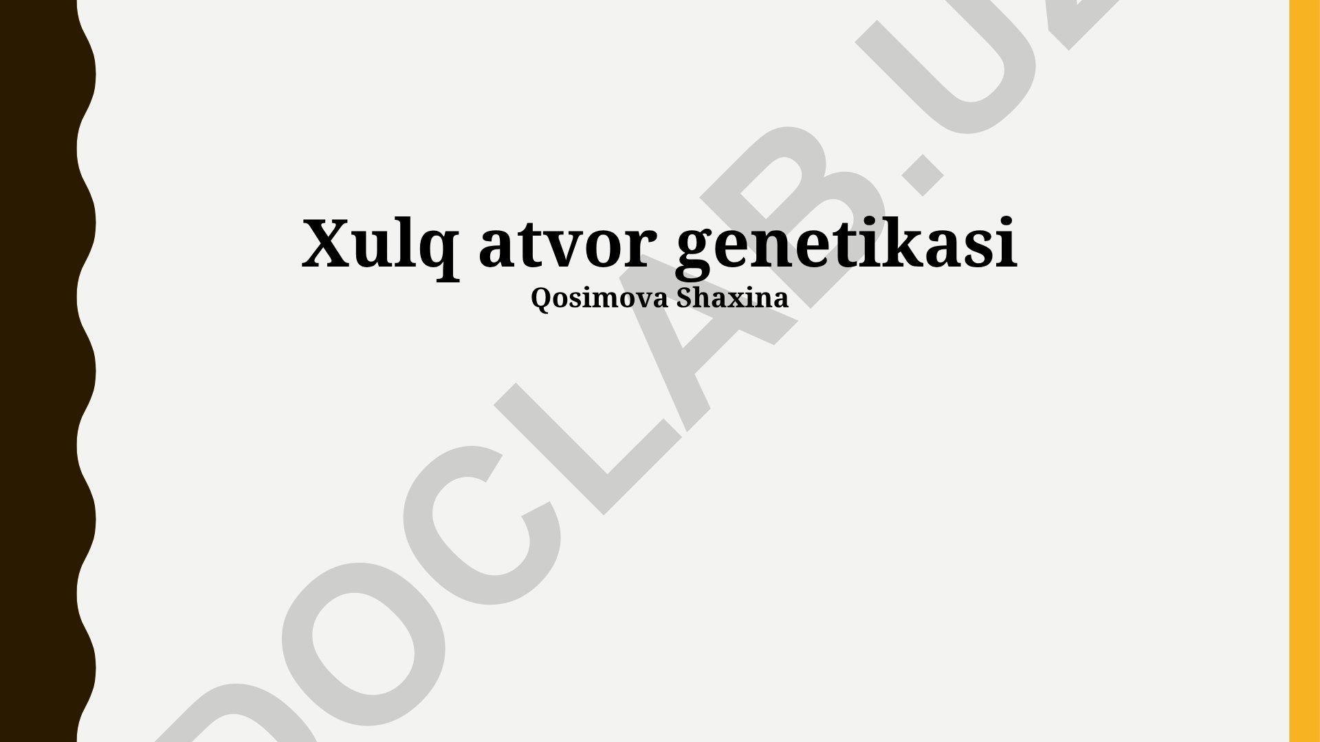 Xulq atvor genetikasi