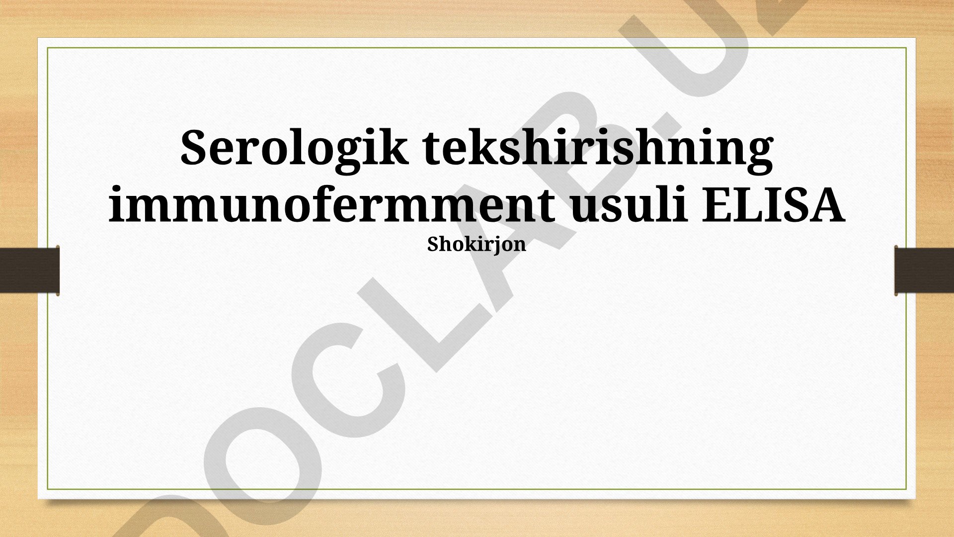 ELISA serologik tekshirish usuli: texnikasi, klinik qo'llanilishi va kelajak tendentsiyalari