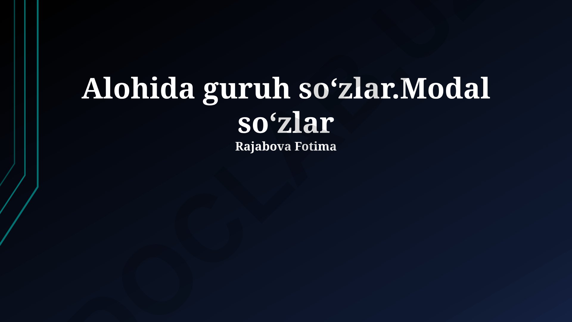 Modal so'zlar: ta'rifi, turlari, qo'llanilishi va antonimlari
