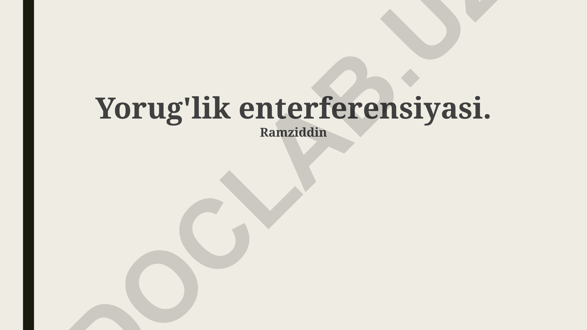 Yorug'lik interferensiyasi tushunchasi, turlari va amaliy qo'llanilishi