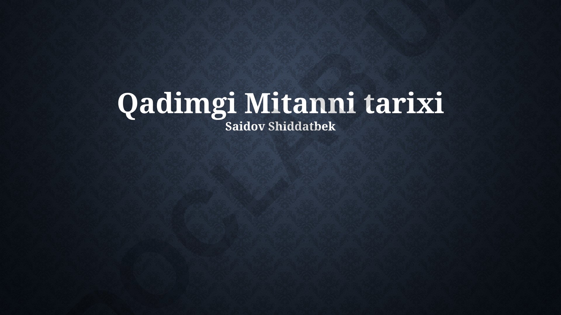 Qadimgi Mitanni tarixi