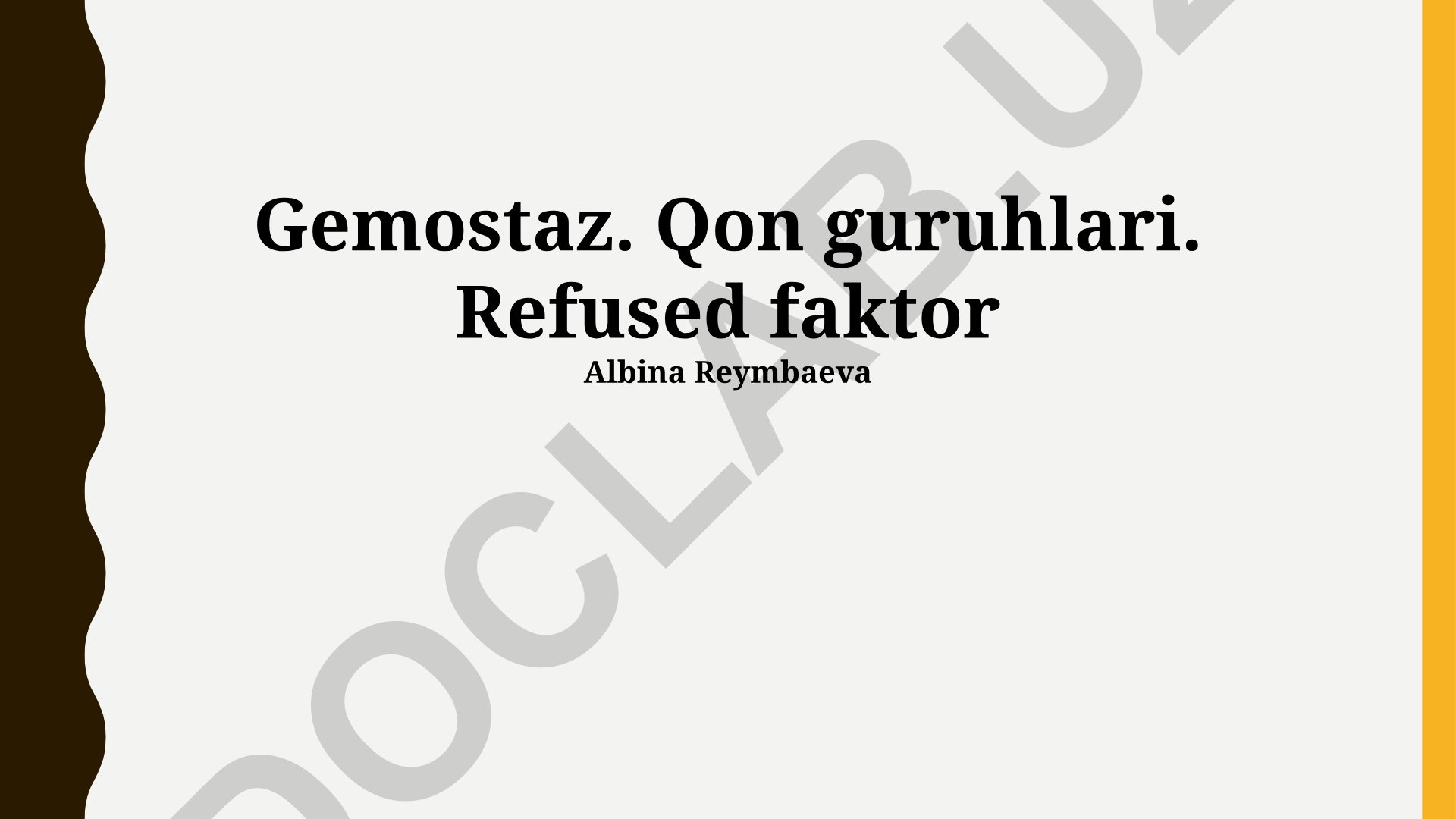 Gemostaz, qon guruhlari va Rad etilgan omil