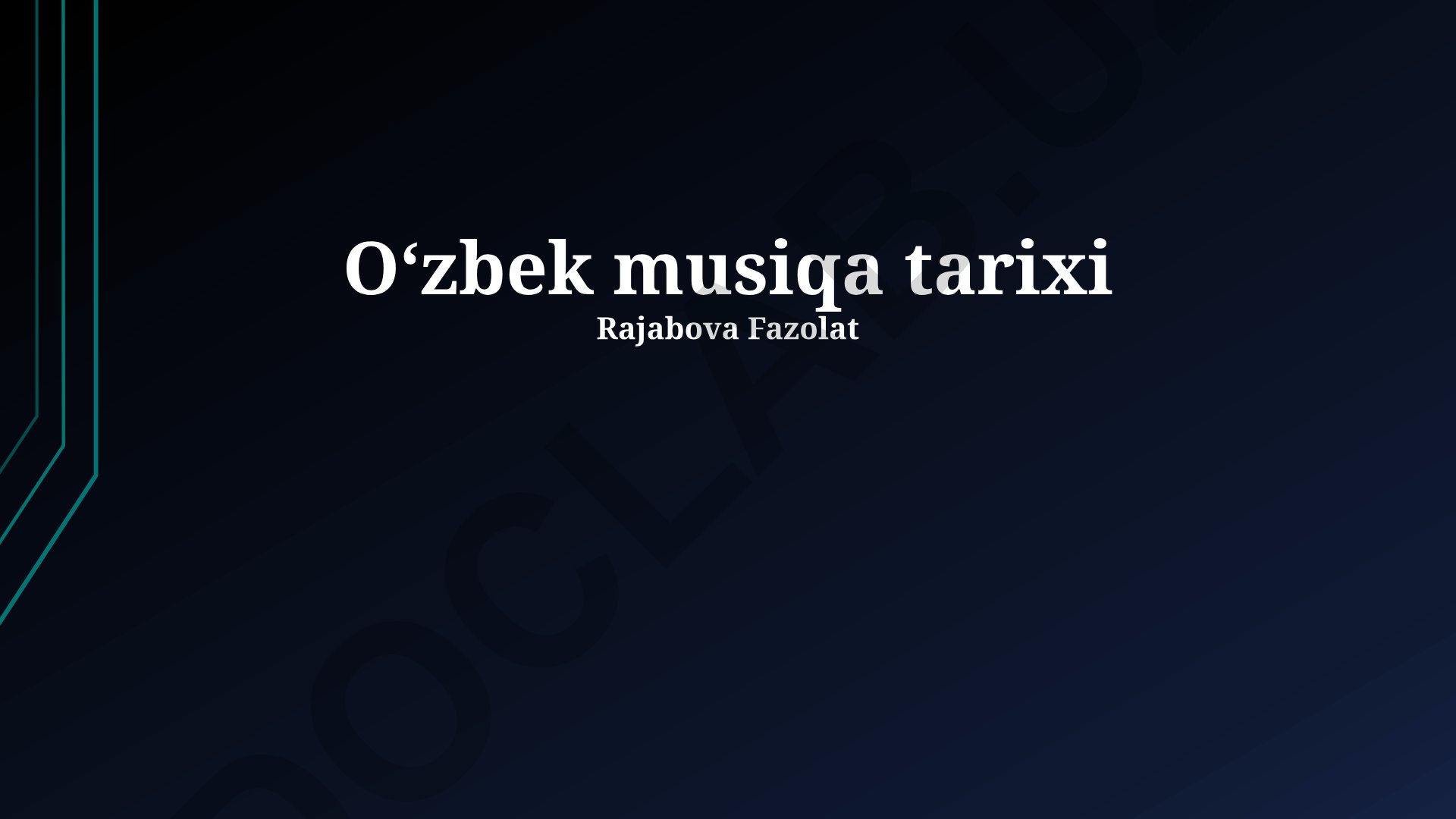 O‘zbek musiqa tarixi