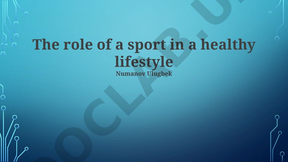 The role of a sport in a healthy lifestyle