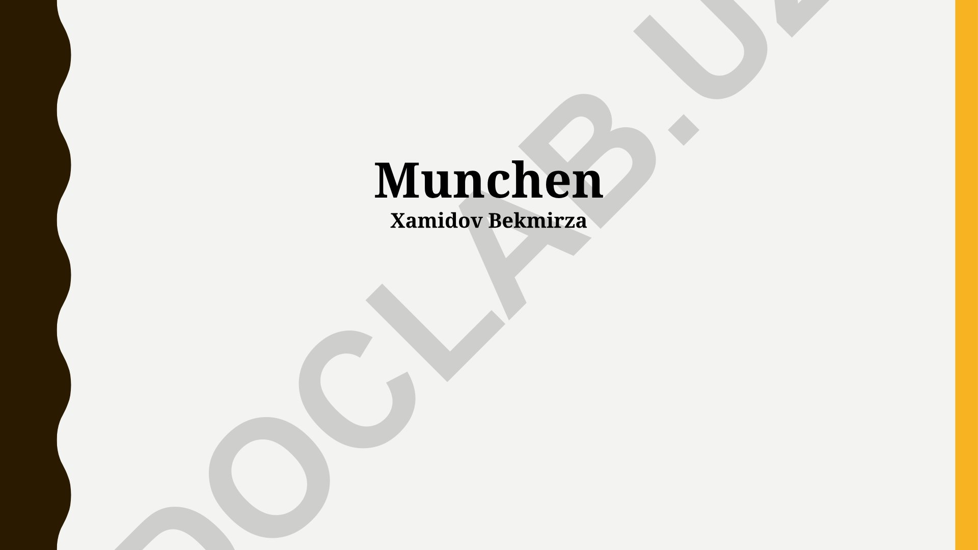 München tarixi, madaniyati va zamonaviy hayoti