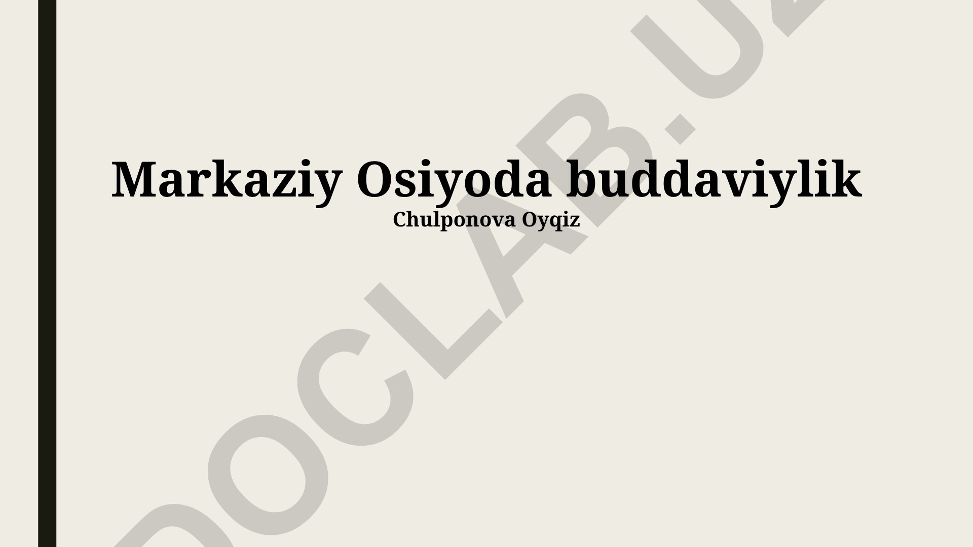 Markaziy Osiyoda buddaviylik