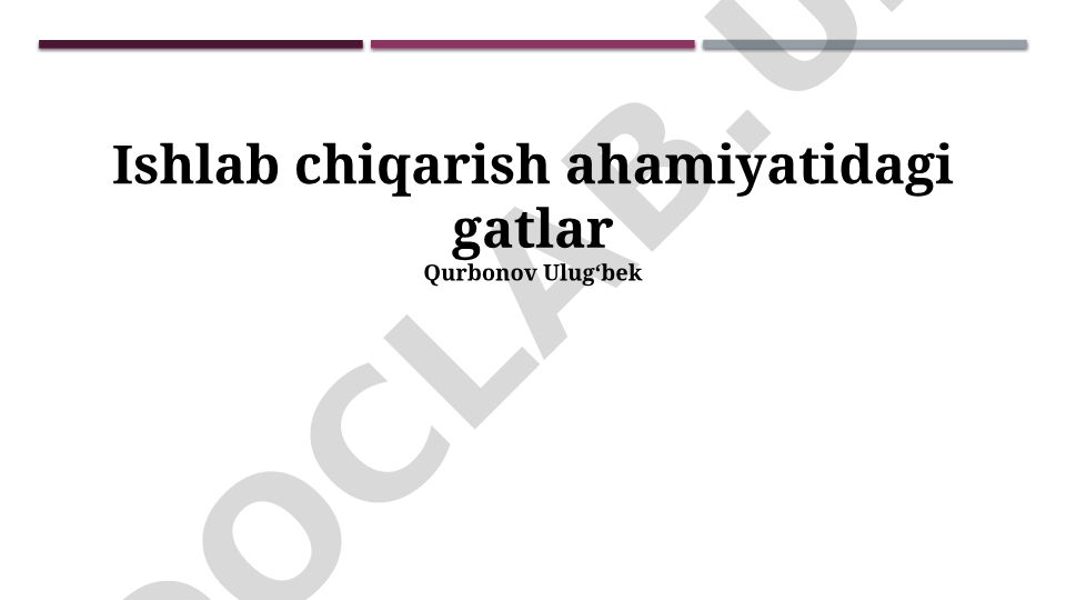 Ishlab chiqarishda sifat nazorati va monitoringi