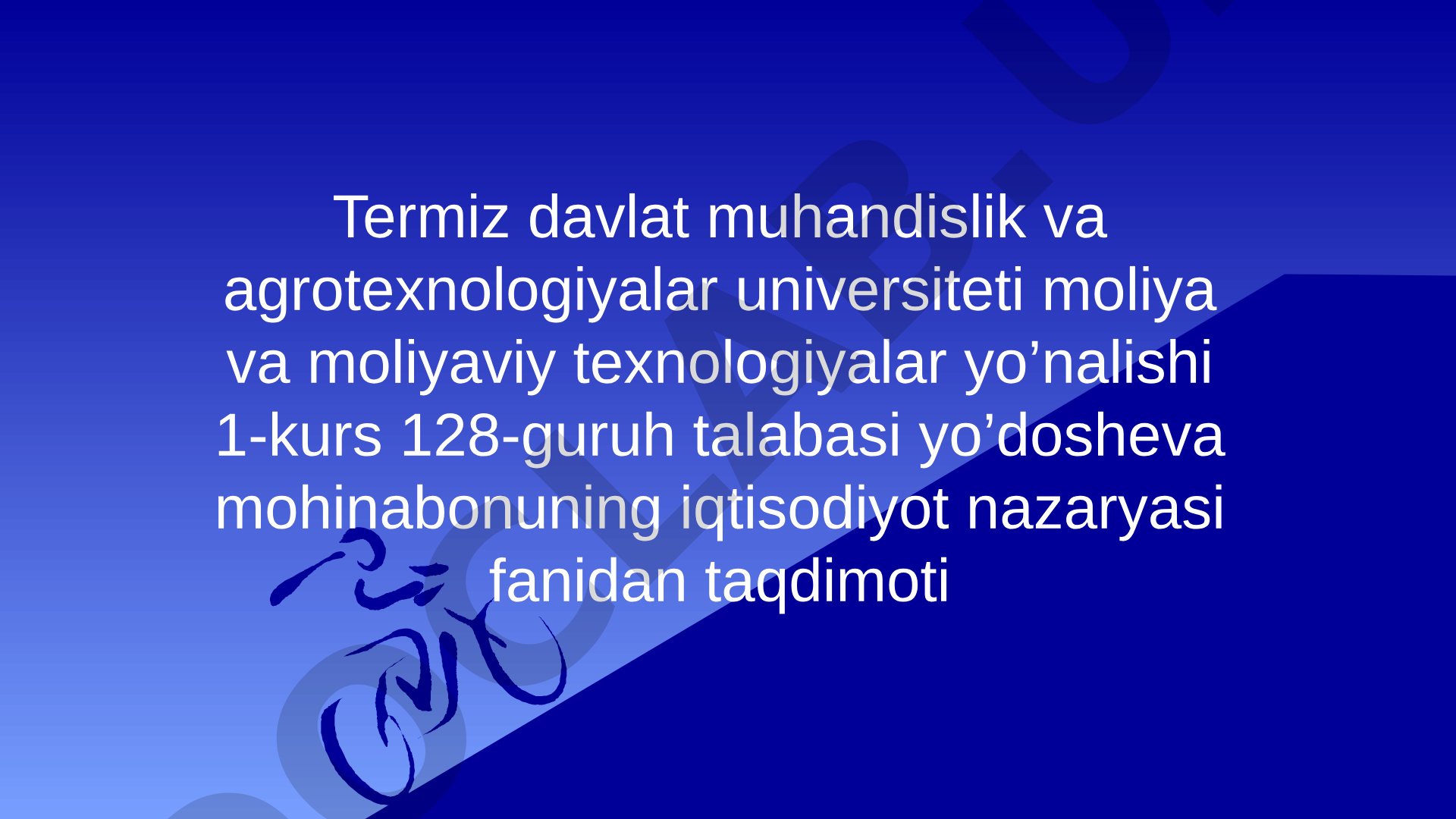 Banklar va ularning bozor iqtisodiyotidagi roli