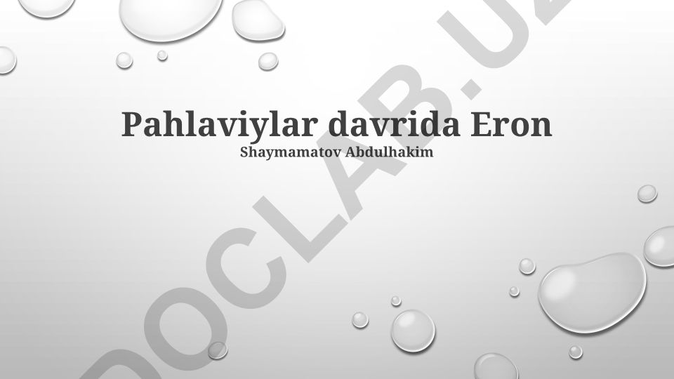 Pahlaviylar davrida Eronning siyosiy, iqtisodiy va madaniy o'zgarishlari