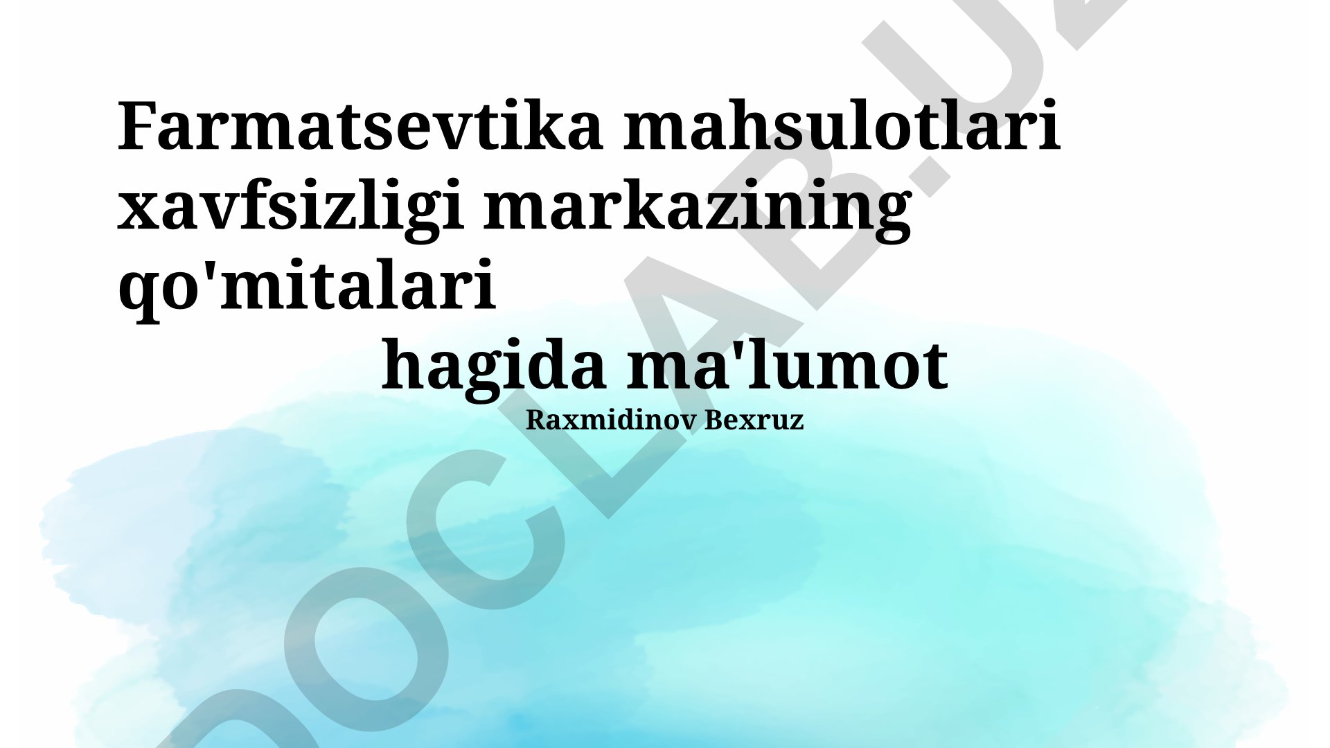Farmatsevtika mahsulotlari xavfsizligi markazining qo'mitalari