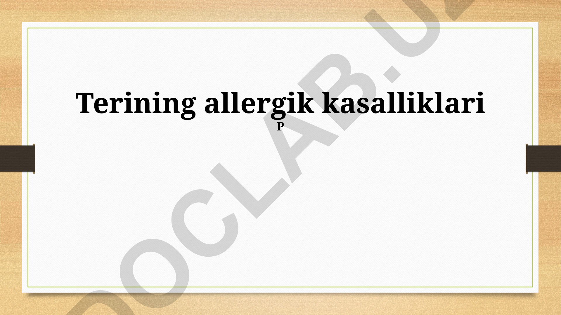 Allergik teri kasalliklari: tashxislash, davolash va turlari
