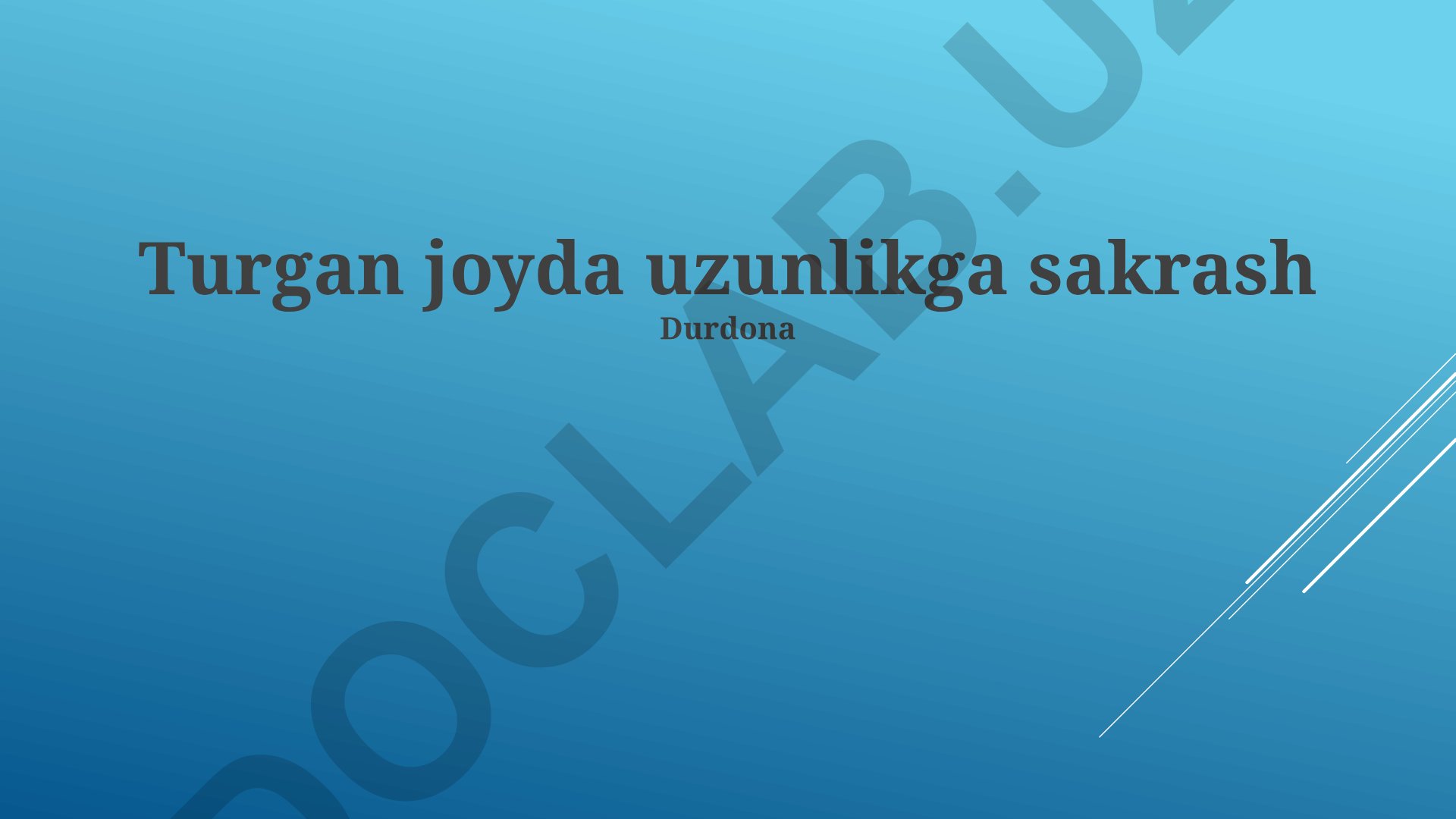 Uzoqqa sakrash texnikasi va natijalarni yaxshilash usullari