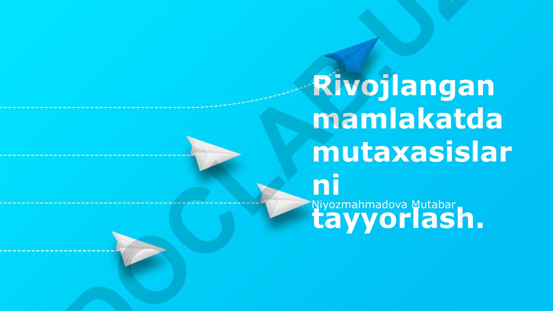 Malakali mutaxassislarni tayyorlashning zamonaviy usullari