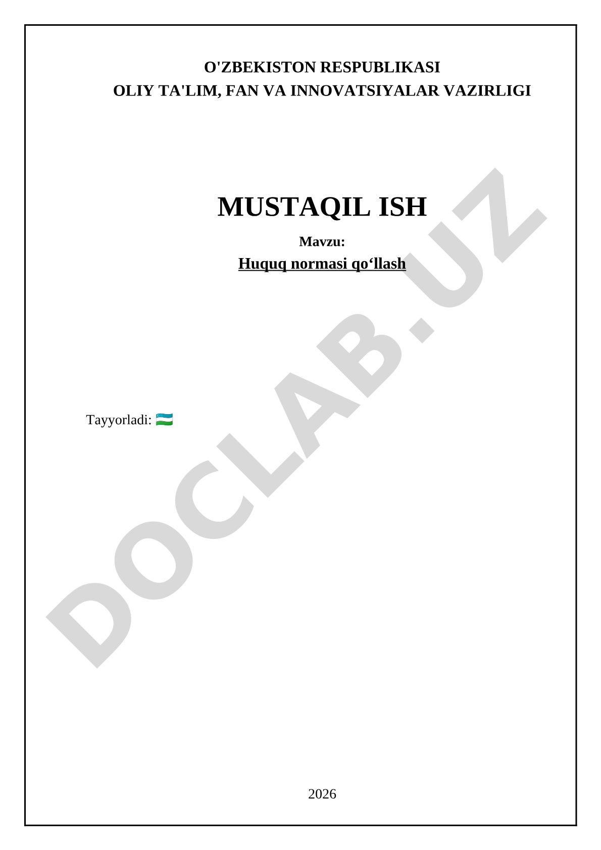 Huquq normasi qo'llash