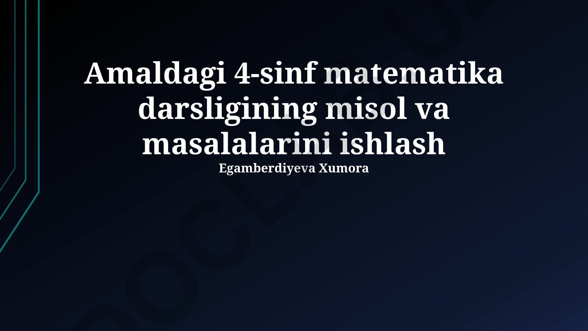 4-sinf matematika darsligi misol va masalalarini ishlash