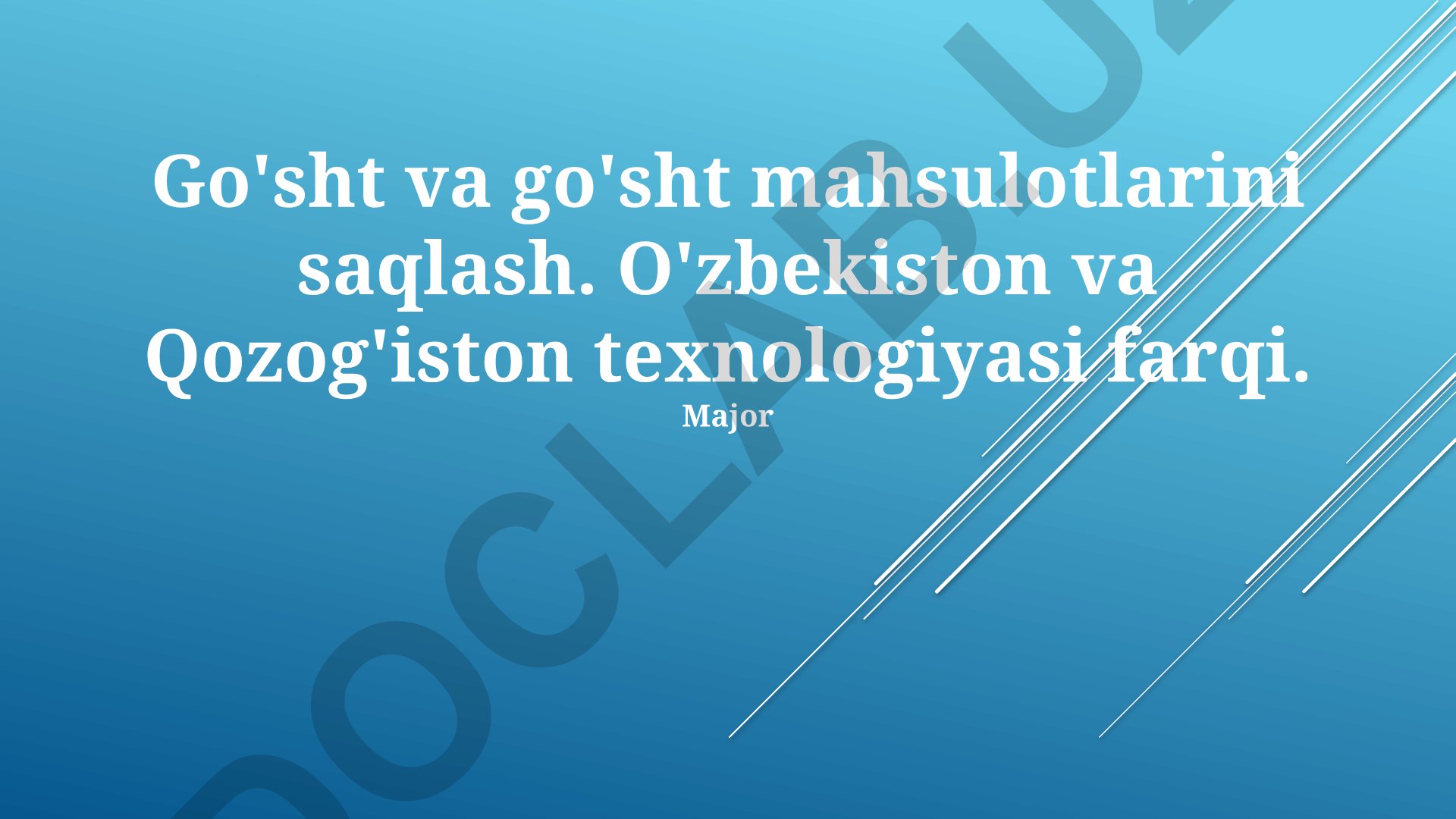 O'zbek va qozoq go'sht saqlash texnologiyalari farqi