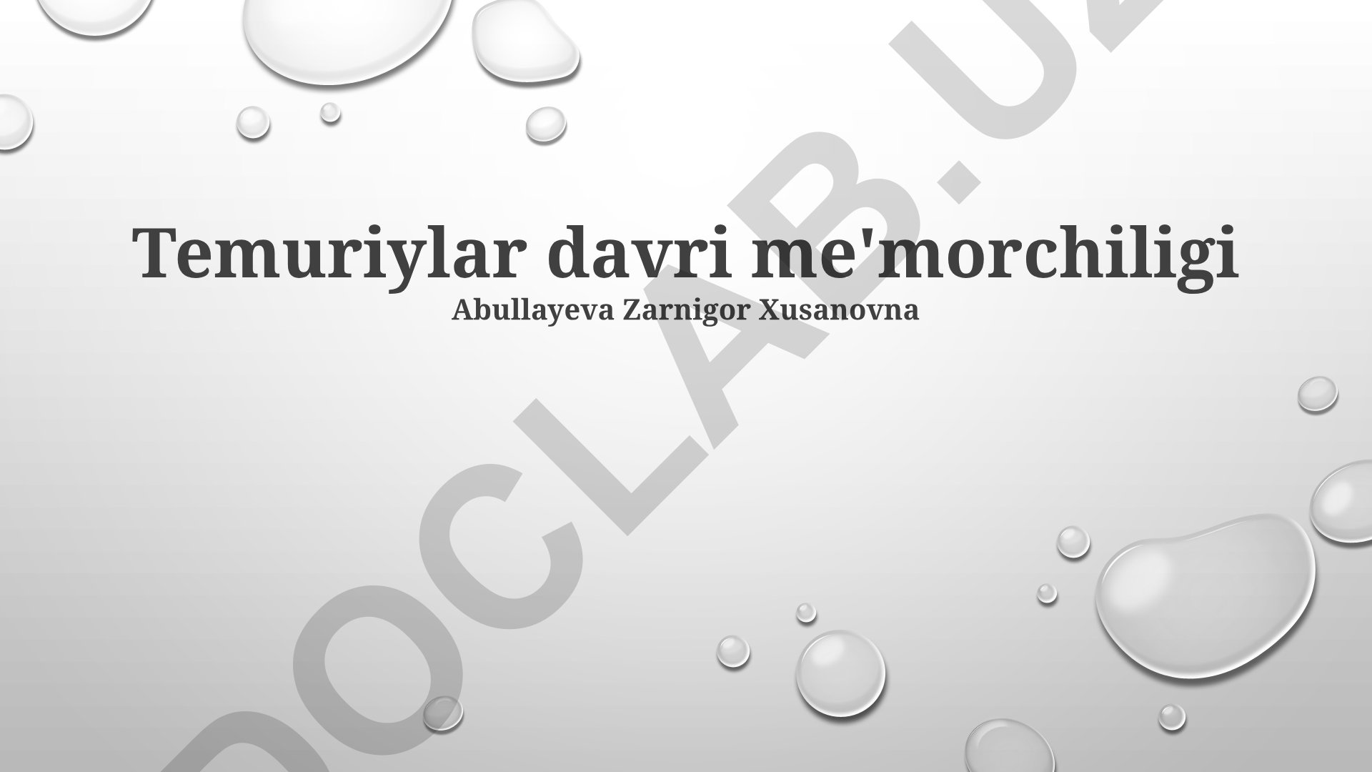 Temuriylar davri me'morchiligi