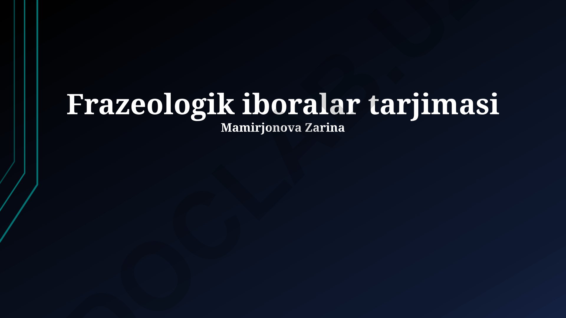 Frazeologik iboralar tarjimasi va tarjima strategiyalari
