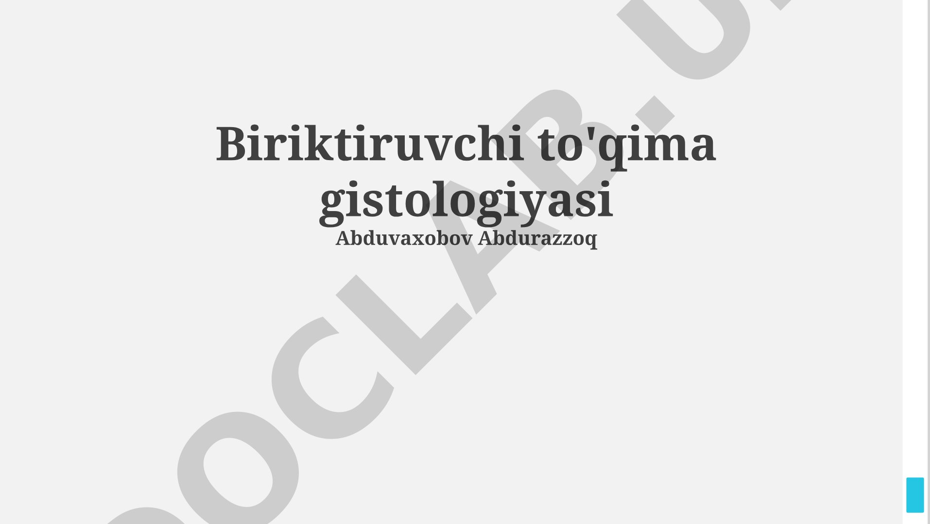 Biriktiruvchi to'qima gistologiyasi