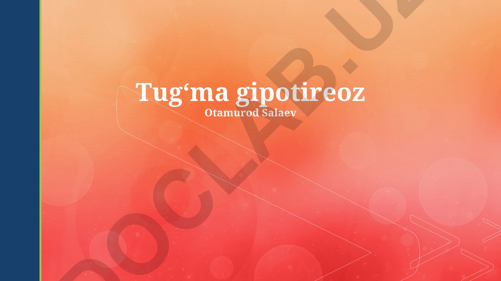 Tug'ma gipotireoz