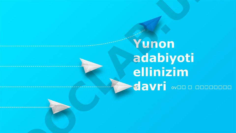 Yunon adabiyoti ellinizim davri