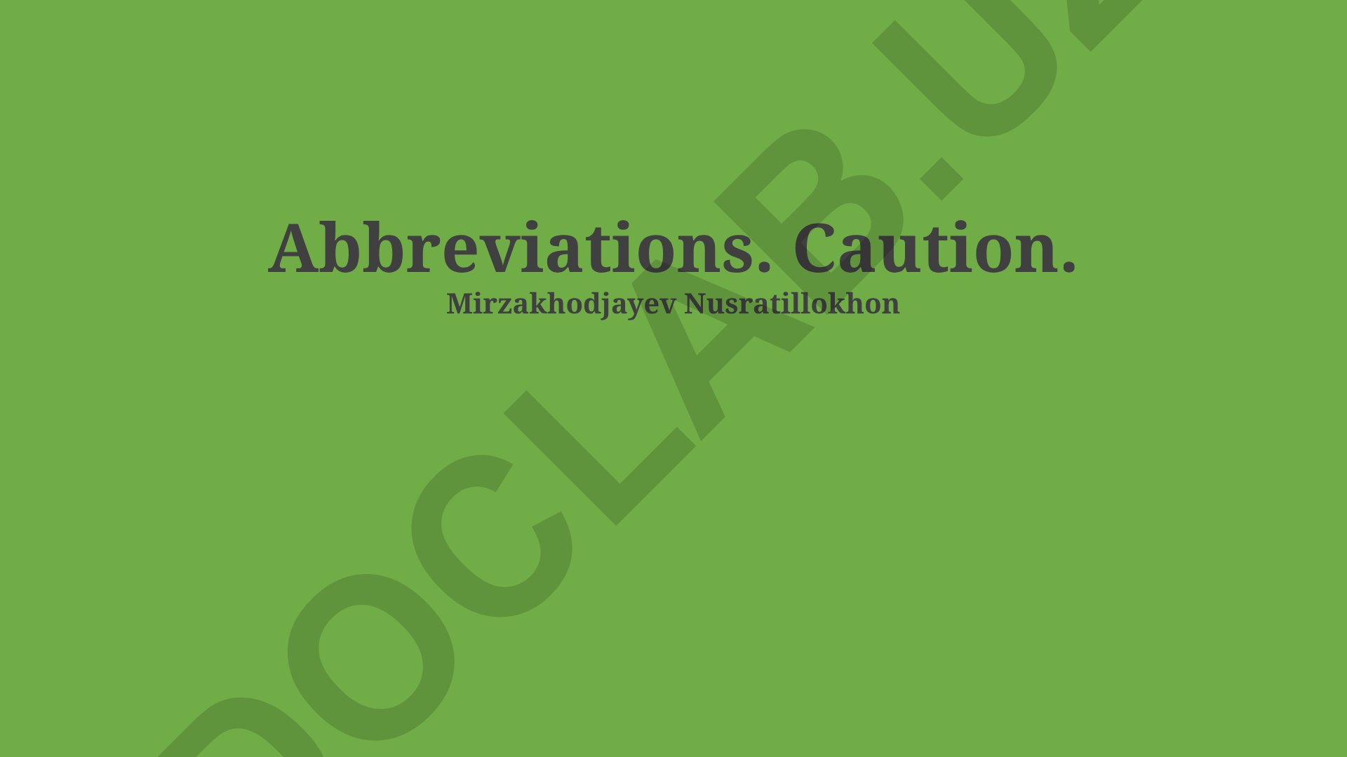 Abbreviations: Common Misinterpretations, Risks and Mitigation Strategies