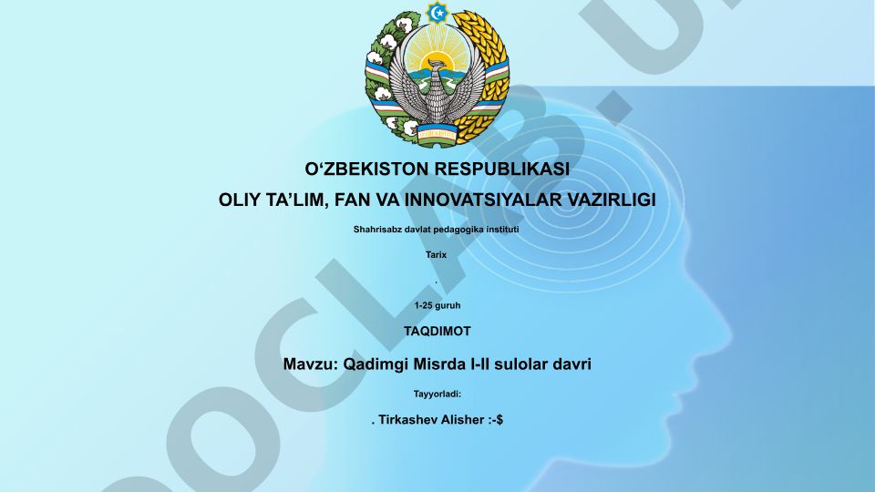 Qadimgi Misrda I-II sulolar davri