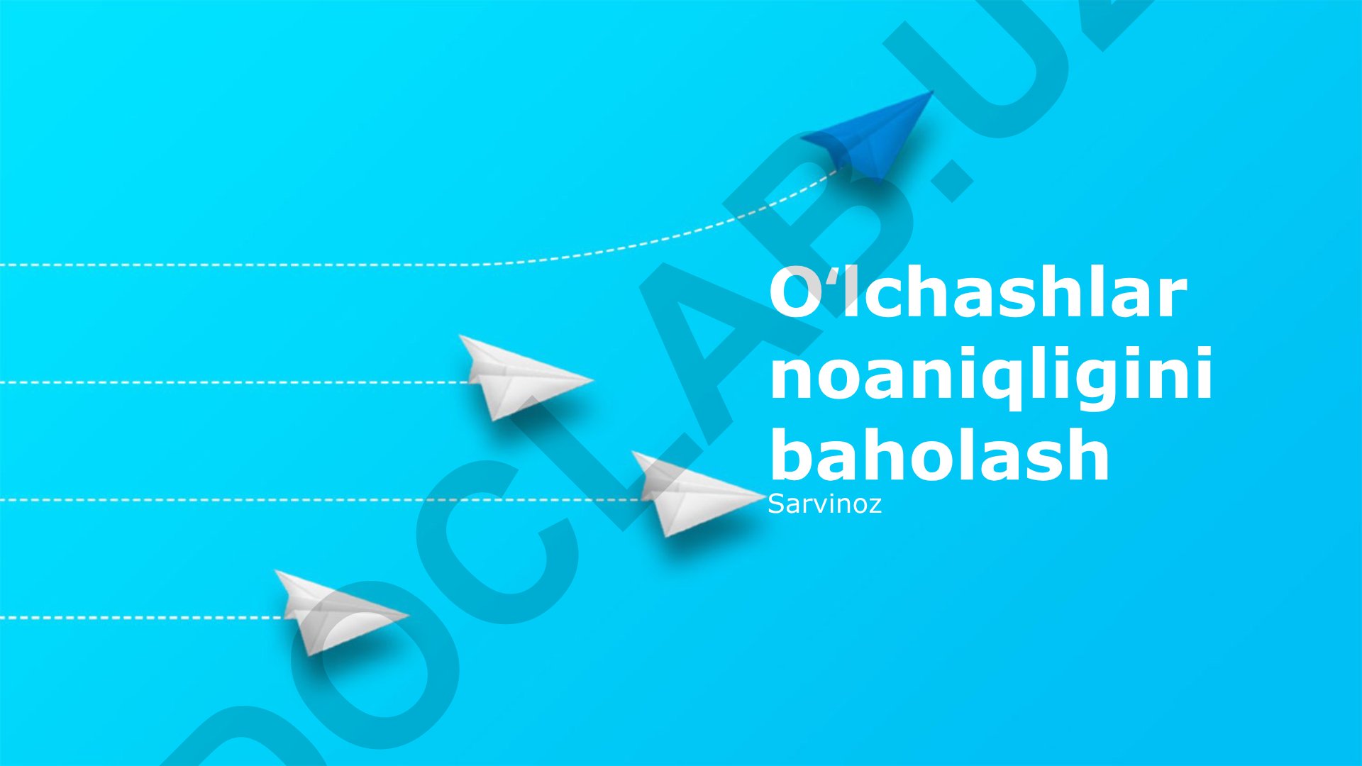 Oʻlchashlar noaniqligini baholash