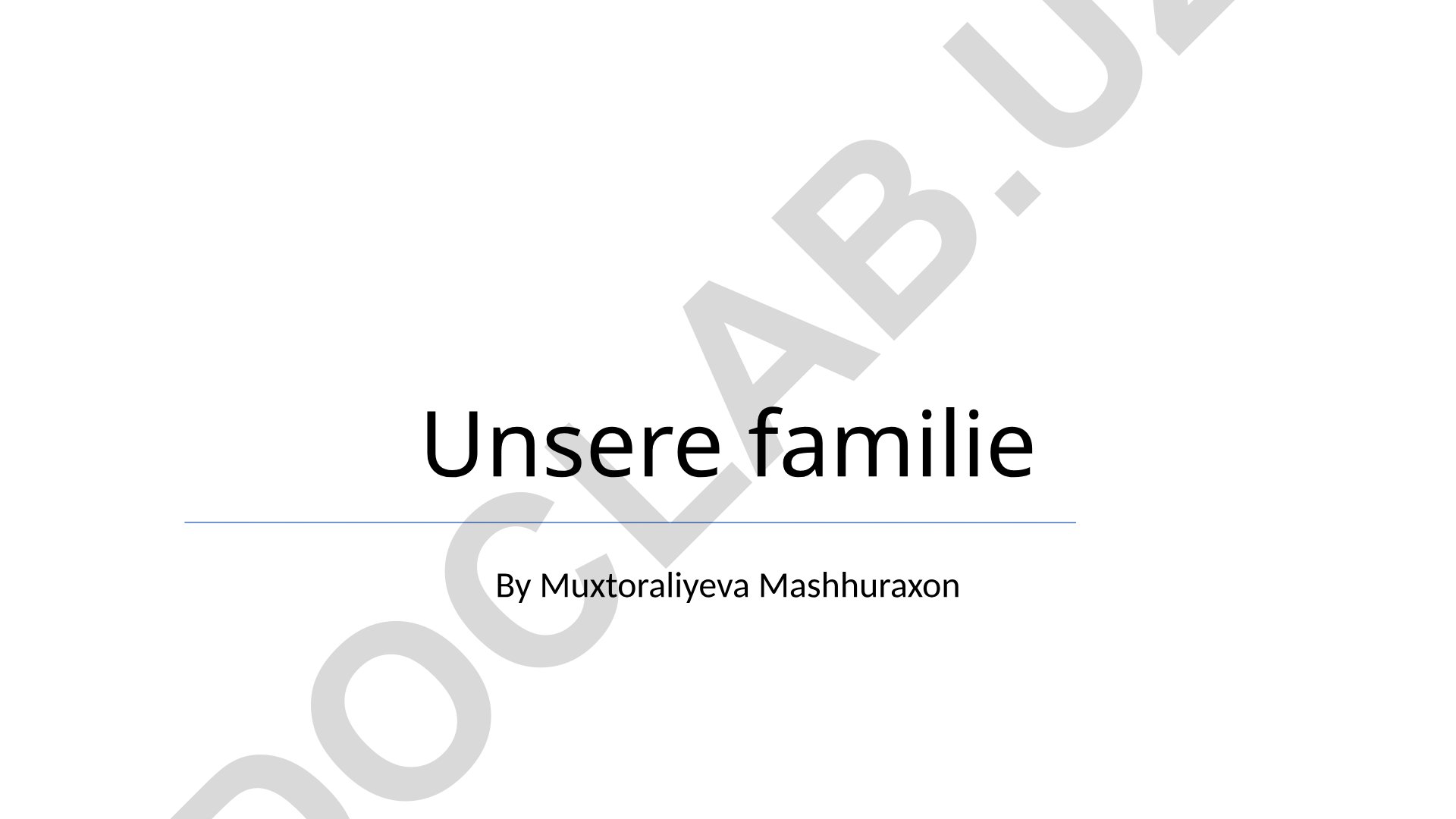 Unsere Familiengeschichte, Mitglieder und Traditionen