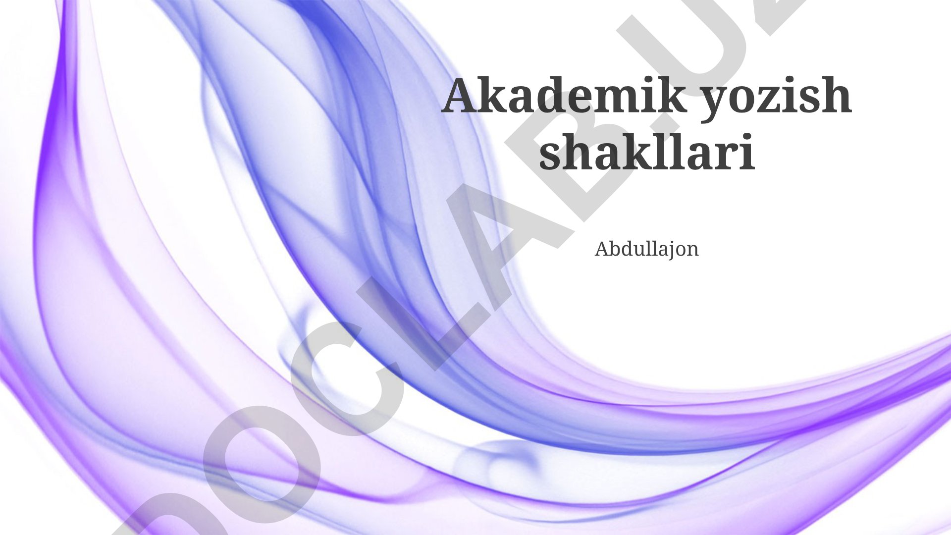 Ilmiy matn yozish shakllari va qoidalari