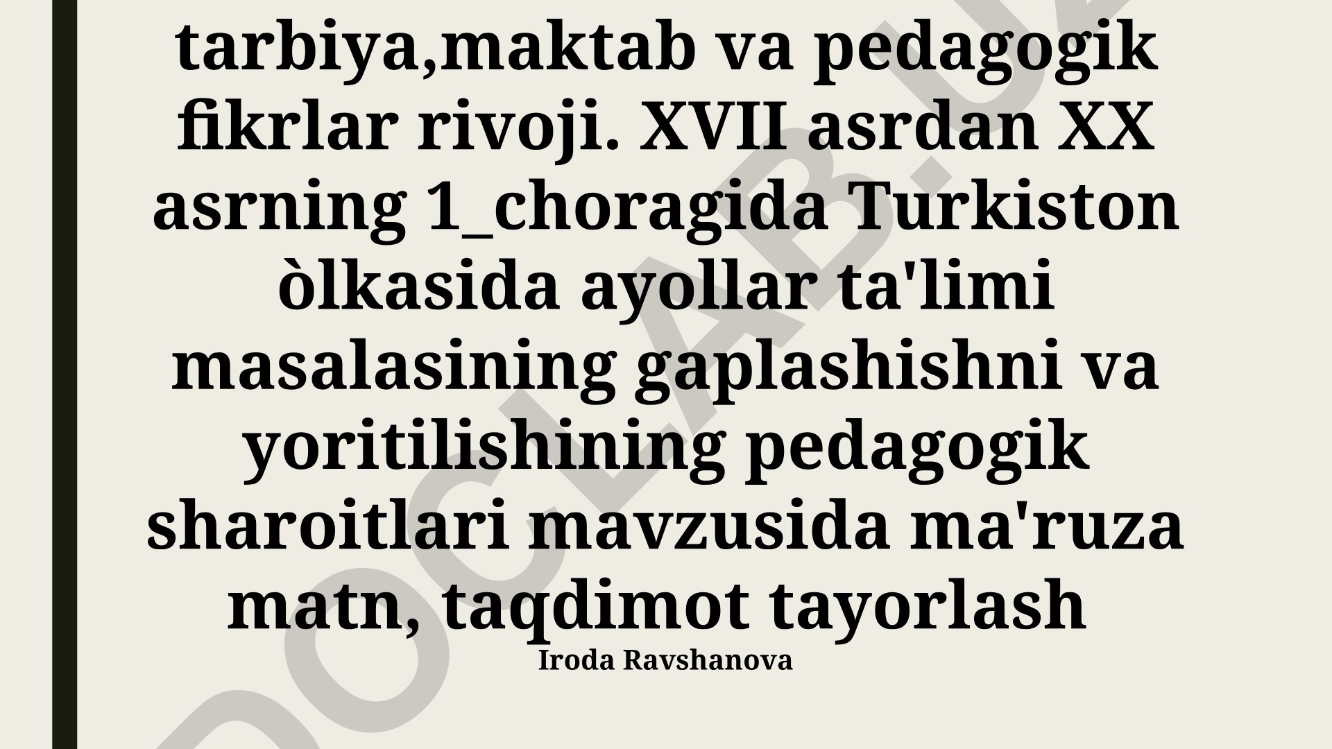 XIV-XVI asrlarda Movarounnahrda ta'lim, maktab va pedagogik fikrlar rivojlanishi