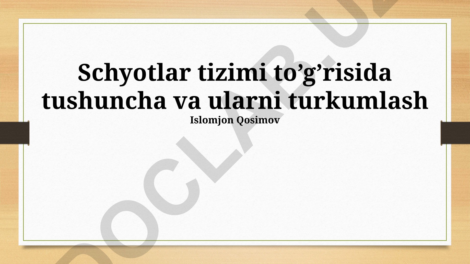 Buxgalteriya hisobi tizimlari va ularning tasnifi