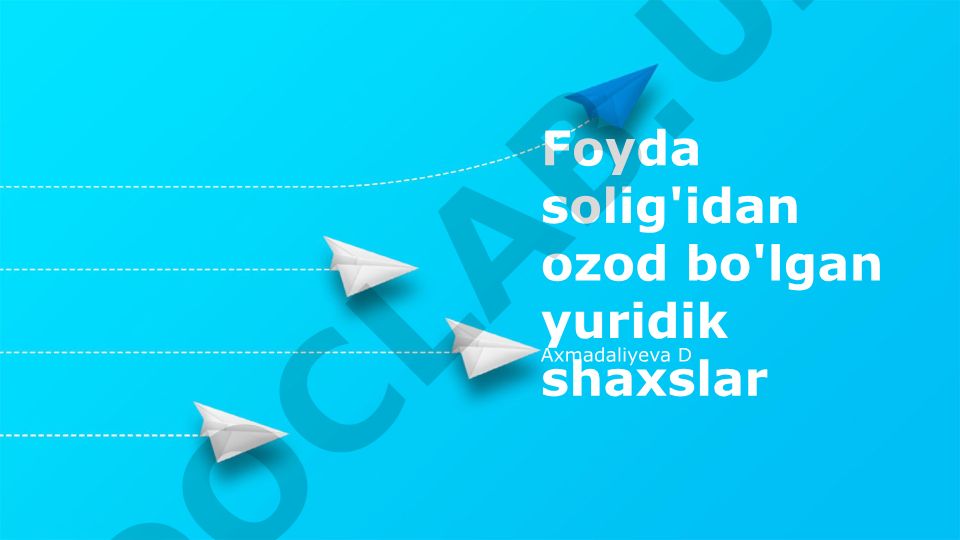Foyda solig'idan ozod bo'lgan yuridik shaxslar