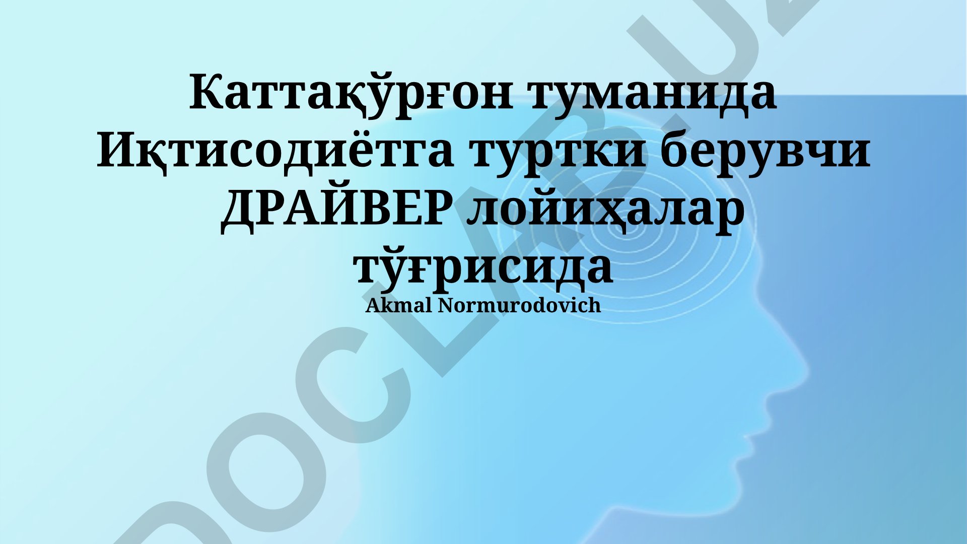 Kattaqoʻrgʻon tumanida iqtisodiyotga turtki beruvchi driver loyihalar