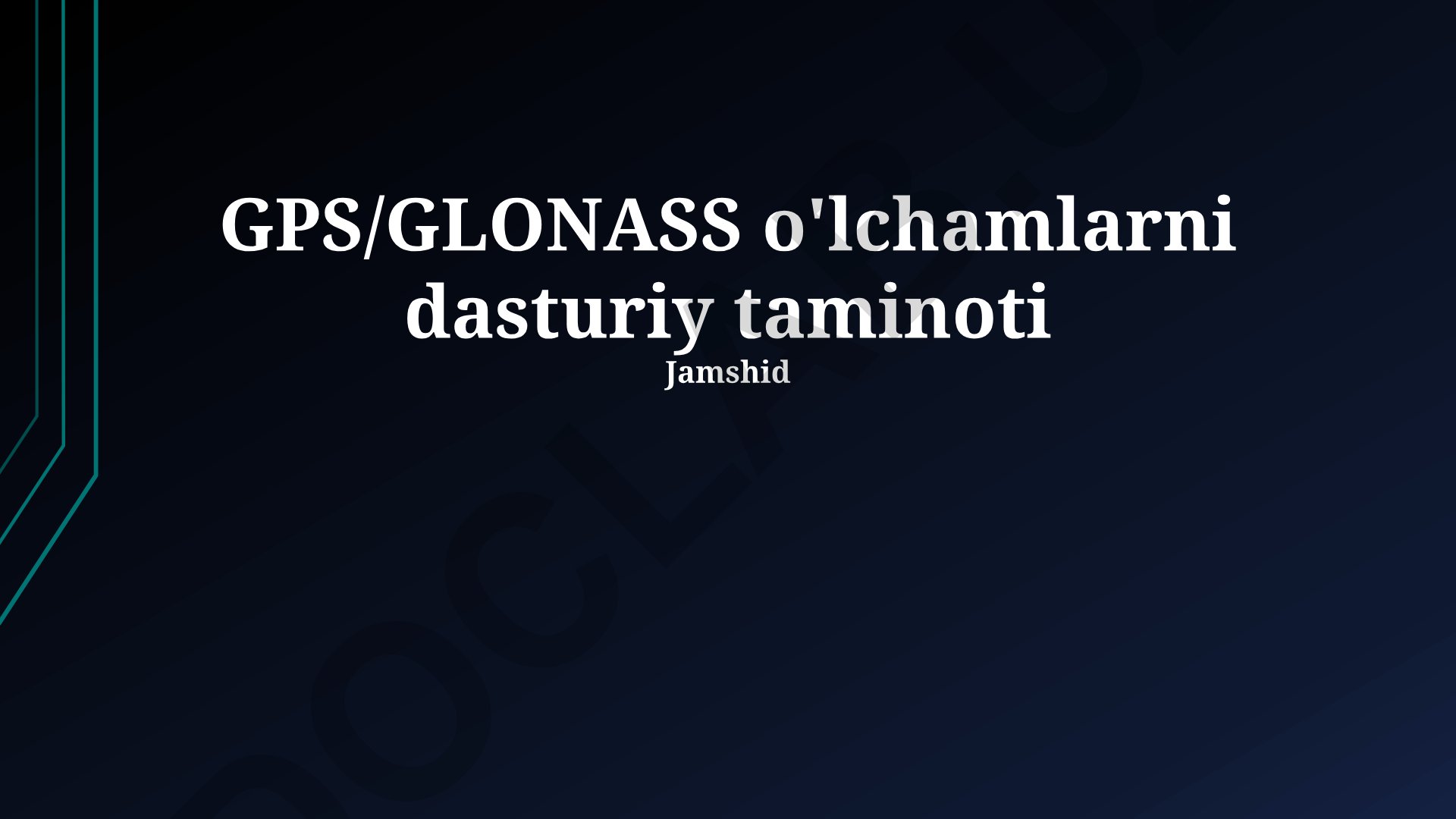 GPS/GLONASS o'lchov dasturlari va ularning qo'llanilishi
