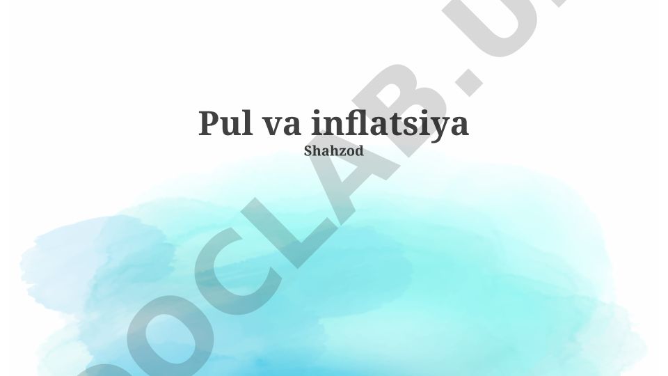 Pul va inflatsiya