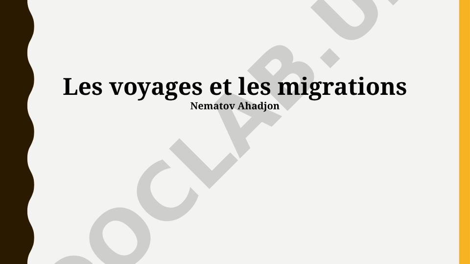 Les voyages et les migrations : impacts culturels et économiques