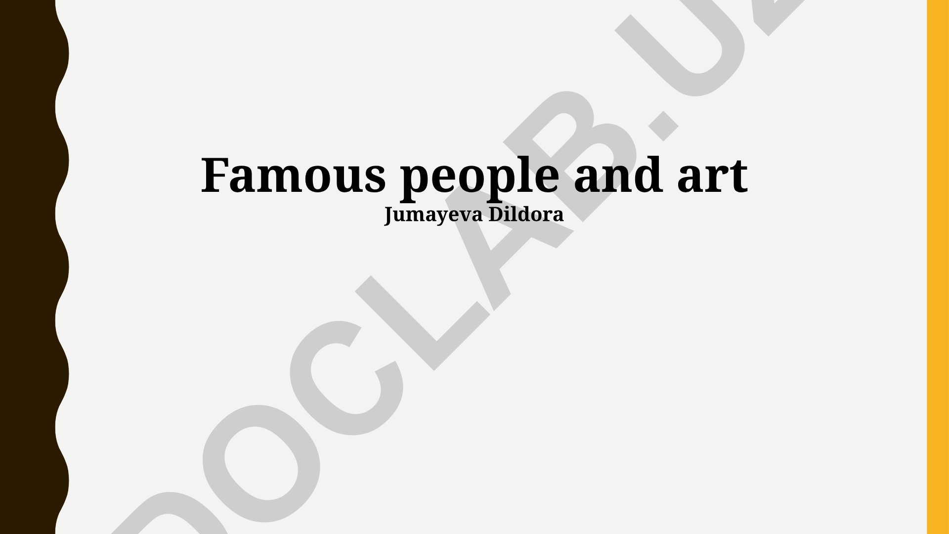 Famous people and art