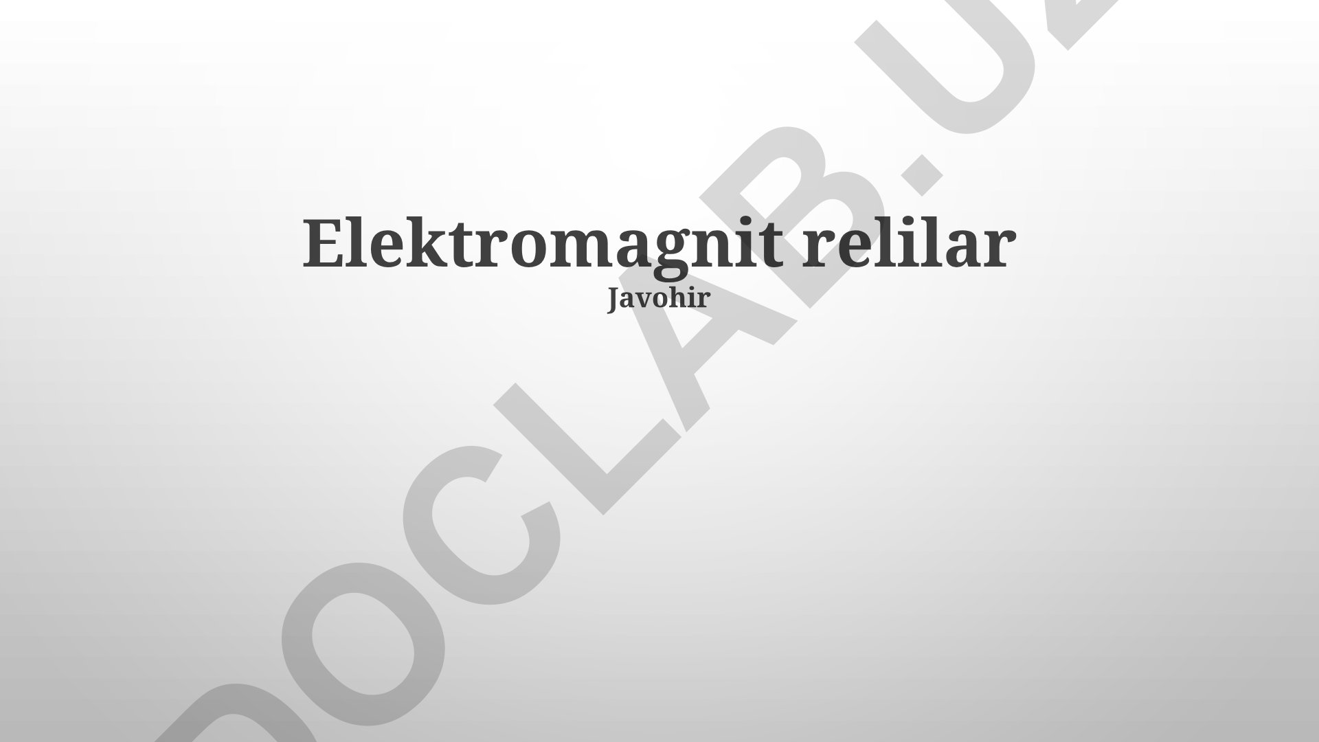 Elektromagnit releslarning afzalliklari, turlari va ish prinsiplari
