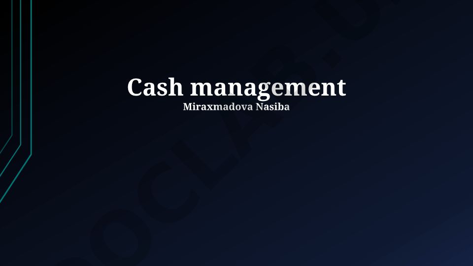 Cash Management Fundamentals and Optimization