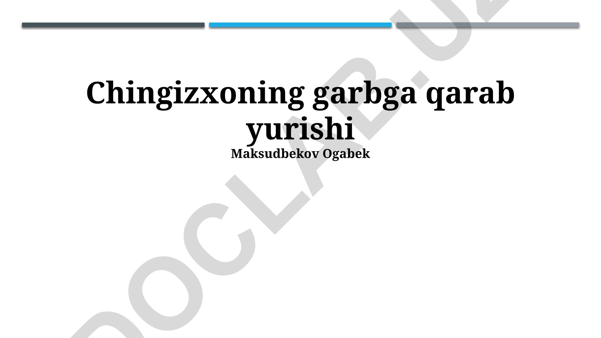 Chingizxoning garbga qarab yurishi
