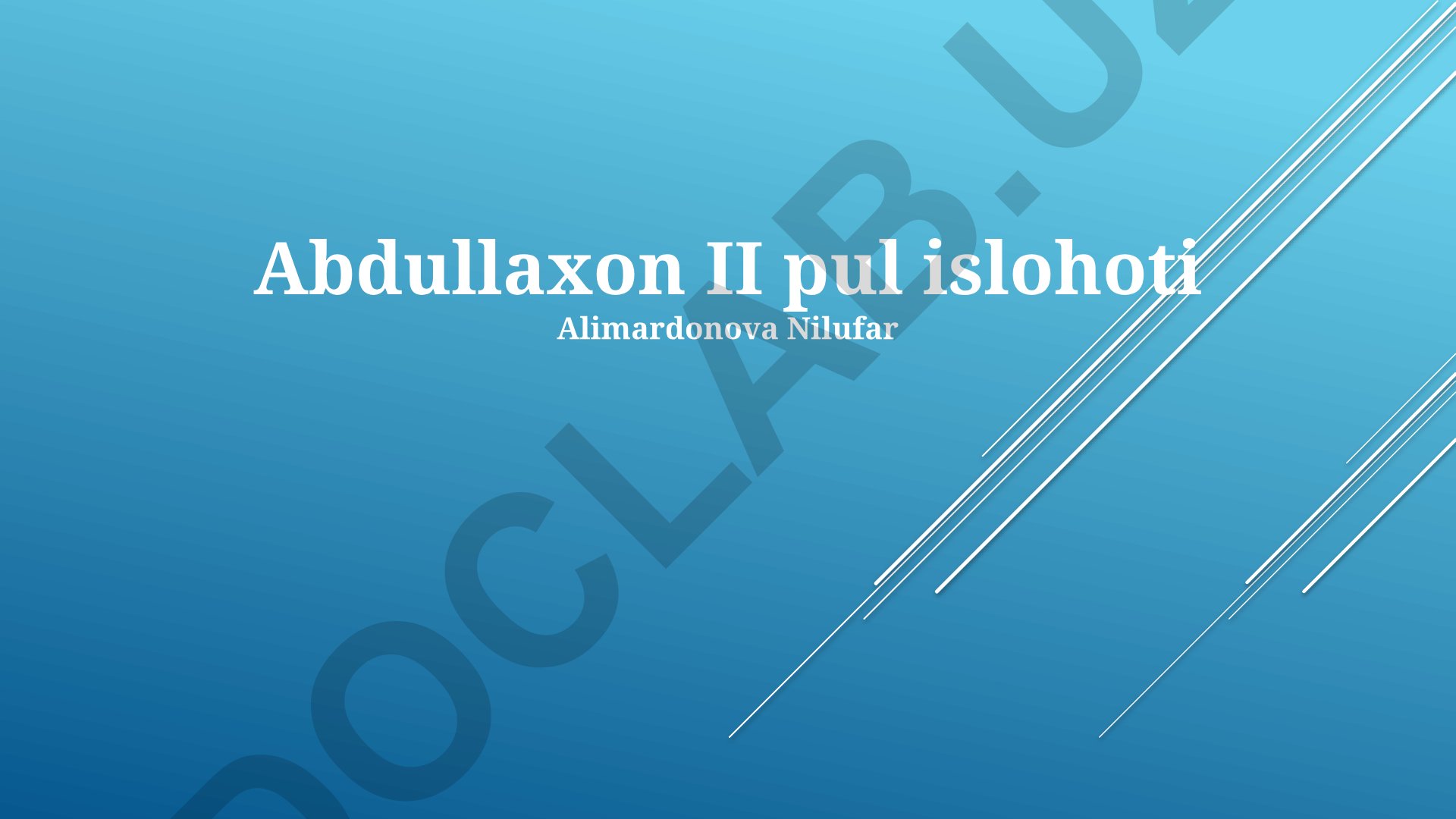 Abdullaxon II ning pul islohoti: choralar, maqsadlar va natijalar